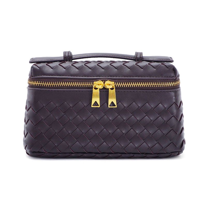 Adornia Woven Top Handle Bag, Red