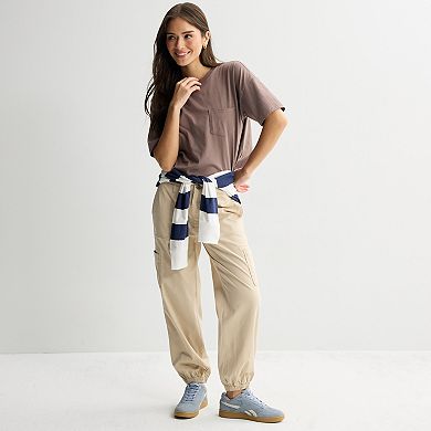 Juniors' SO® Boxy Short Sleeve Cropped Top