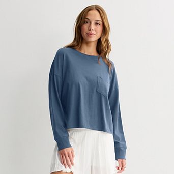 Juniors' SO® Boxy Short Sleeve Cropped Top