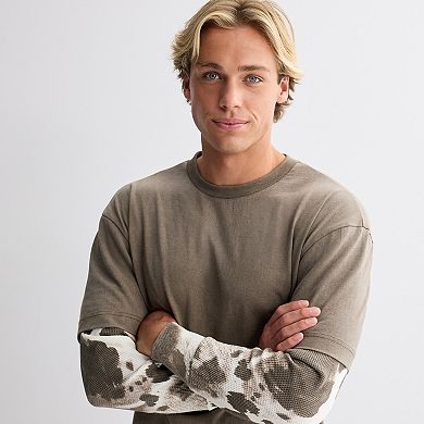 Men's Hollywood Jersey Tee with Thermal Sleeve