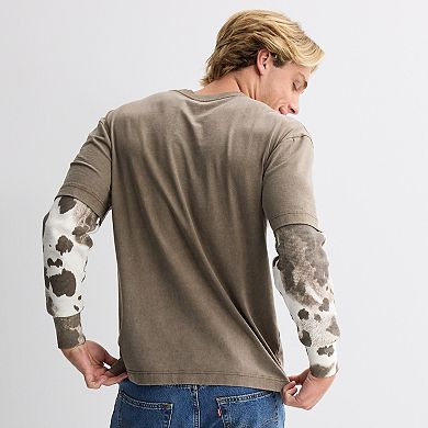 Men's Hollywood Jersey Tee with Thermal Sleeve