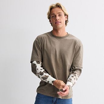 Men's Hollywood Jersey Tee with Thermal Sleeve