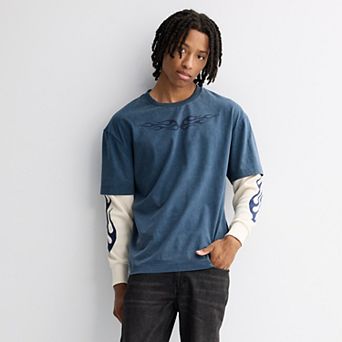 Men's Hollywood Jersey Tee with Thermal Sleeve