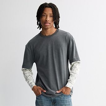 Men's Hollywood Jersey Tee with Thermal Sleeve