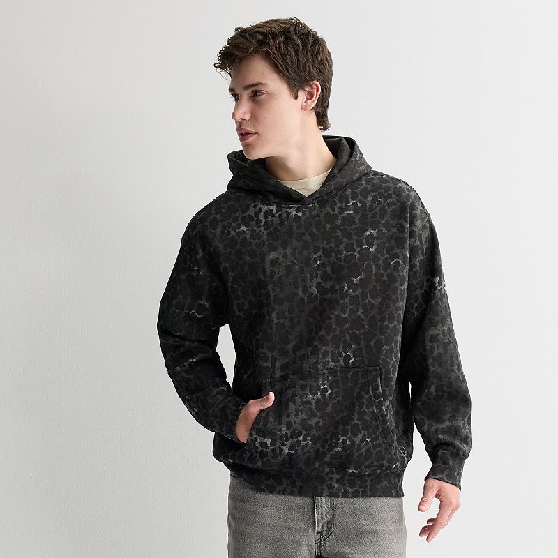 Men's Hollywood Oversized Hoodie, Size: Large, Leopard