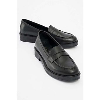 Bree Platform Penny Leather Loafer