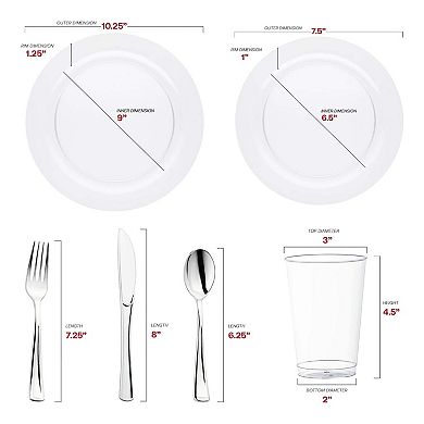Economy Round Plastic Wedding Set - 30 Sets