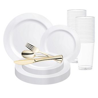 Economy Round Plastic Wedding Set - 30 Sets