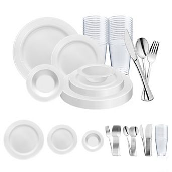 Edge Rim Plastic Wedding Value Sets - 120 Sets