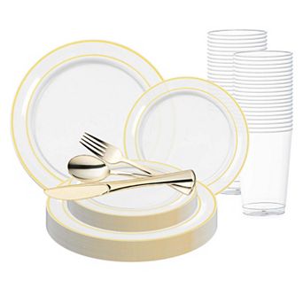 Elegant Edge Rim Plastic Wedding Value Sets - 30 Sets