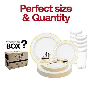 Elegant Edge Rim Plastic Wedding Value Sets - 30 Sets