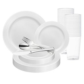 Elegant Edge Rim Plastic Wedding Value Sets - 30 Sets