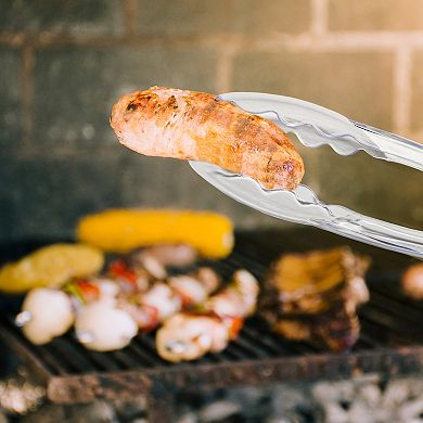 9" Disposable Plastic Serving Tongs - 48 pcs