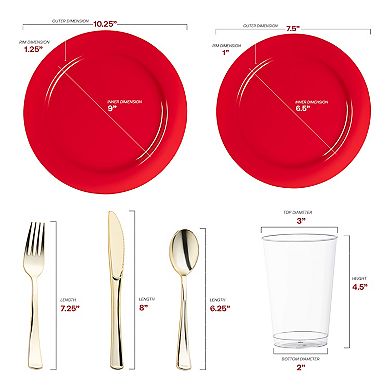 Holiday Round Plastic Wedding Set 30 Sets