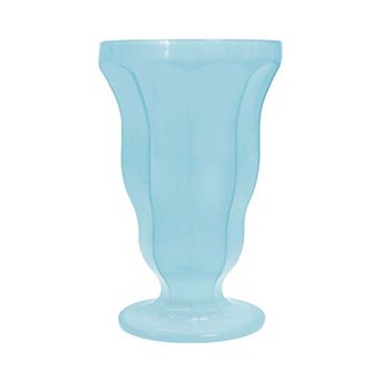 15 oz Transparent Blue Milkshake Plastic Cups - 48 pc