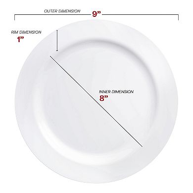 9" Economy Round Plastic Buffet Plates - 120 pcs