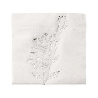 Antique Floral Paper Beverage/Cocktail Napkins - 600 pc