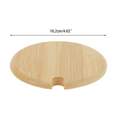 Convenient with Spoon Hole and Silicone Seal Cup Cover Yellow 4.02" 1Pc