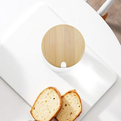 Convenient with Spoon Hole and Silicone Seal Cup Cover Yellow 4.02" 1Pc