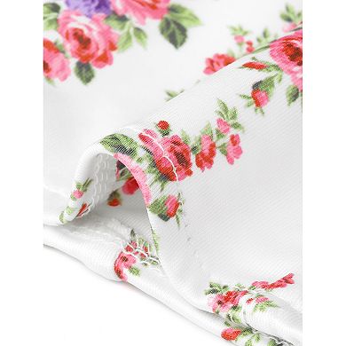 Corset Tops for Women's Going Out Bustier Top Sleeveless Floral Crop Camisole