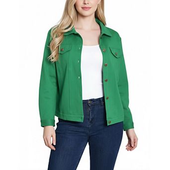 Petite Long Sleeve Ponte Cropped Jacket