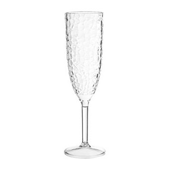 8 oz Crystal Plastic Champagne Flutes - 48 pc