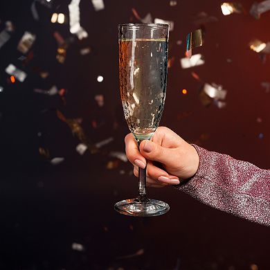 8 oz Crystal Plastic Champagne Flutes - 48 pcs