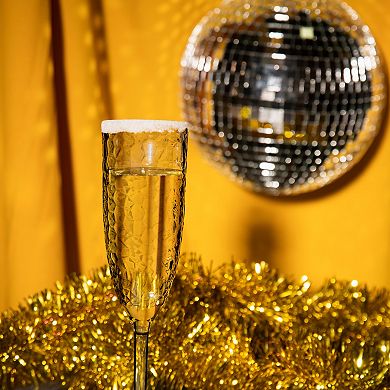 8 oz Crystal Plastic Champagne Flutes - 48 pcs
