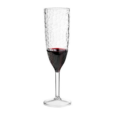 8 oz Crystal Plastic Champagne Flutes - 48 pcs