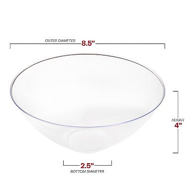 32 oz Organic Round Plastic Serving Bowls - 60 pcs