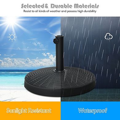 49LB Resin Patio Umbrella Base Stand for Outdoor Use