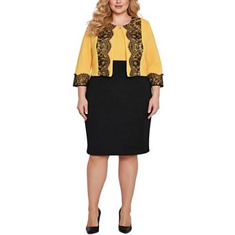 Plus Size Long Sleeve Ponte Cropped Jacket