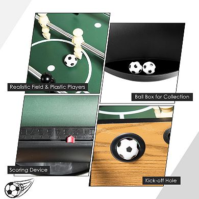 48 Inch Foosball Table With Ergonomic Handles And Manual Scorers