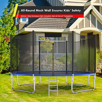 14-Foot Trampoline Replacement Enclosure Net with Zipper