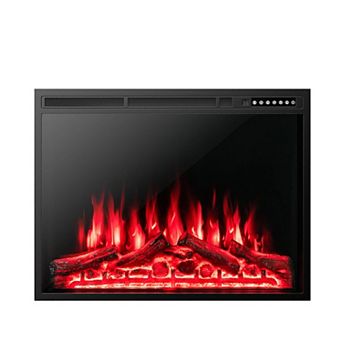 34” Recessed Electric Fireplace with Adjustable Flame Brightness