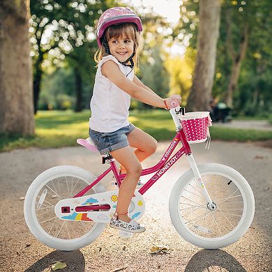 18 Inch Kids Bike with Training Wheels for Ages 6 to 8