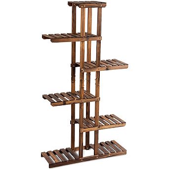 6 tier Wooden Plant Stand Indoor Outdoor Flower Pot Display Shelf