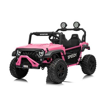 24V Ride on Toys for Big Kid with Remote Control - 4WD Electric Car, 2 Seater UTV, Spring Suspension