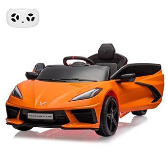 Ride on Sports Car 12V Battery Powered Car for Kids Licensed Corvette Toddlers Electric Car Toy