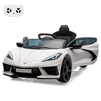 Ride on Sports Car 12V Battery Powered Car for Kids Licensed Corvette Toddlers Electric Car Toy