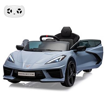 Ride on Sports Car 12V Battery Powered Car for Kids Licensed Corvette Toddlers Electric Car Toy