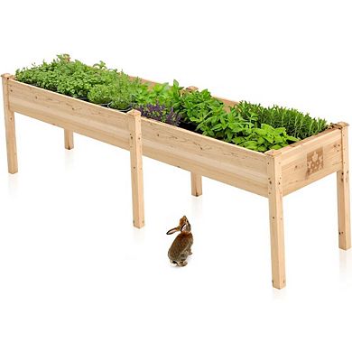 Raised Garden Bed with Legs 72x23x30 Cedar Elevated Planter