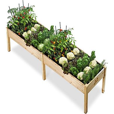 Raised Garden Bed with Legs 72x23x30 Cedar Elevated Planter