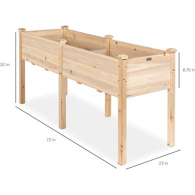 Raised Garden Bed with Legs 72x23x30 Cedar Elevated Planter