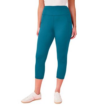Roaman's Women's Plus Size Soft Sculpt Side-Pocket Capri Legging