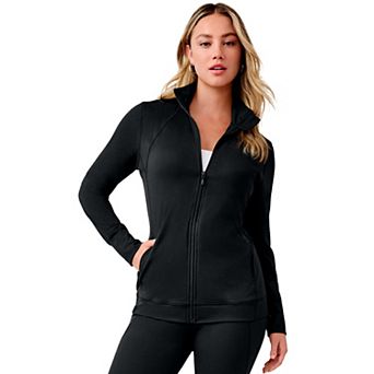 Roaman's Women's Plus Size Soft Sculpt Full-Zip Athletic Jacket