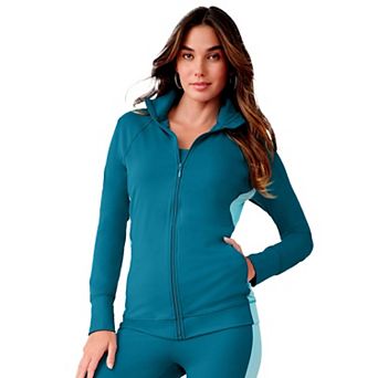 Roaman's Women's Plus Size Soft Sculpt Full-Zip Athletic Jacket