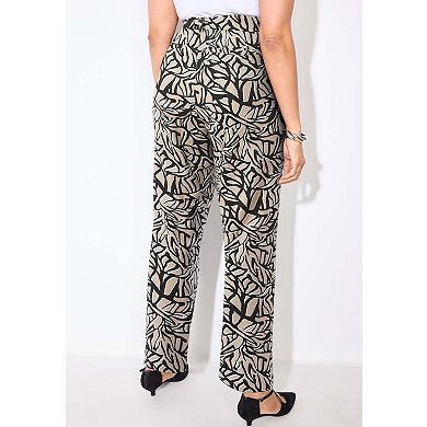 Catherines Women's Plus Size Petite Straight Leg Ponte Pant