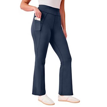 Roaman's Women's Plus Size Soft Sculpt Side-Pocket Yoga Pants