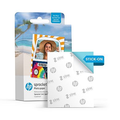 HP Sprocket Photo Booth + 110 3x4 Zink Paper Sheets, Digital Instant Color Photo Printer